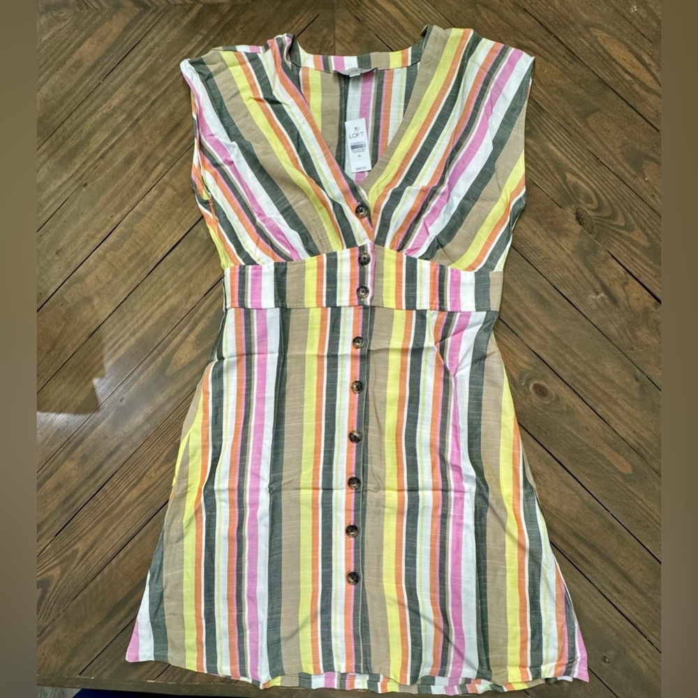 LOFT Multicolored Dress, Size 10 NWT
